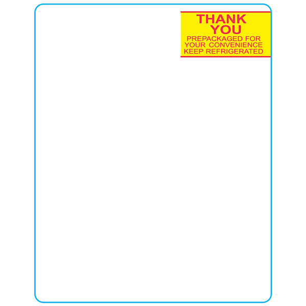 A white rectangular Toledo label with a blue border and yellow text.