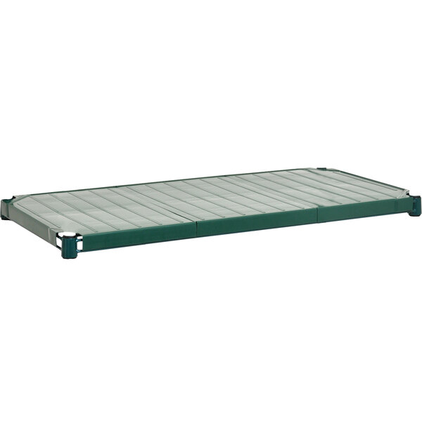 An Eagle Group green metal truss frame with a green solid polymer mat.
