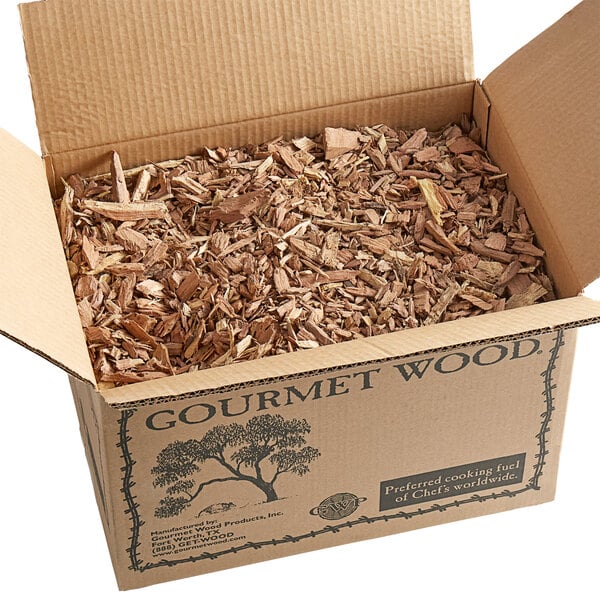 A box of Mesquite wood chips.