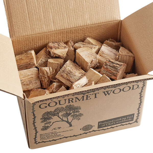 A box full of wood chunks.