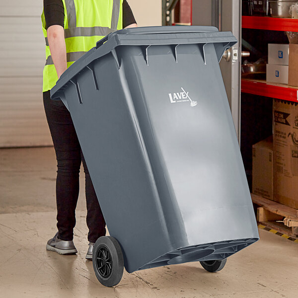 65 Gallon Trash Can | Wheeled Trash Can | Trash Cans Warehouse