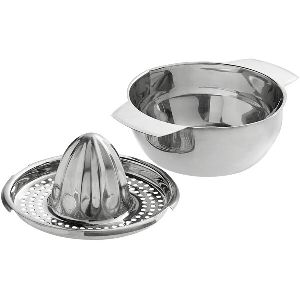 Choice Stainless Steel Citrus Juicer / Reamer with Bowl