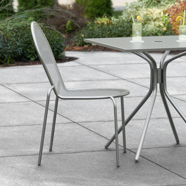 Lancaster Table & Seating Harbor Gray Outdoor Side Chair