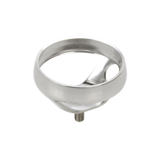A close-up of the Hamilton Beach stainless steel agitator ring for drink mixers.