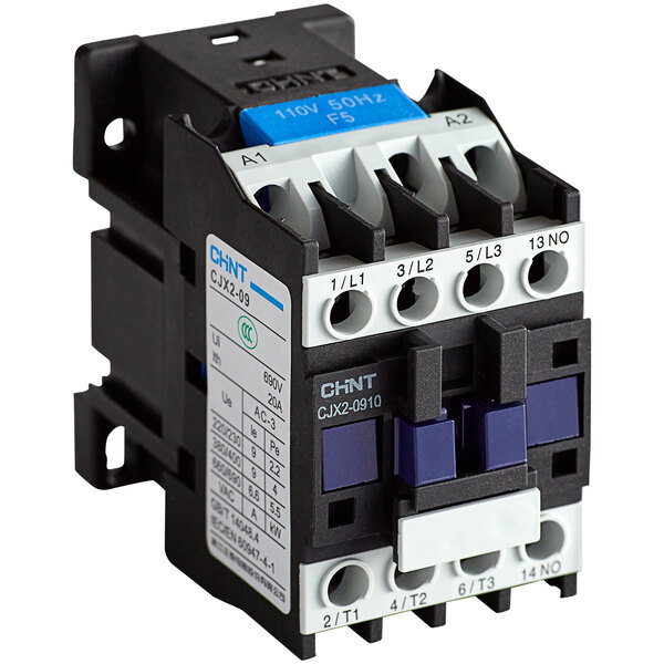 An Avantco 177PEMB94CON black and white three pole contactor.
