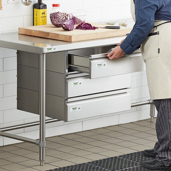 Regency 20" x 20" x 5" Triple-Stacked Drawer Set with Stainless Steel Front