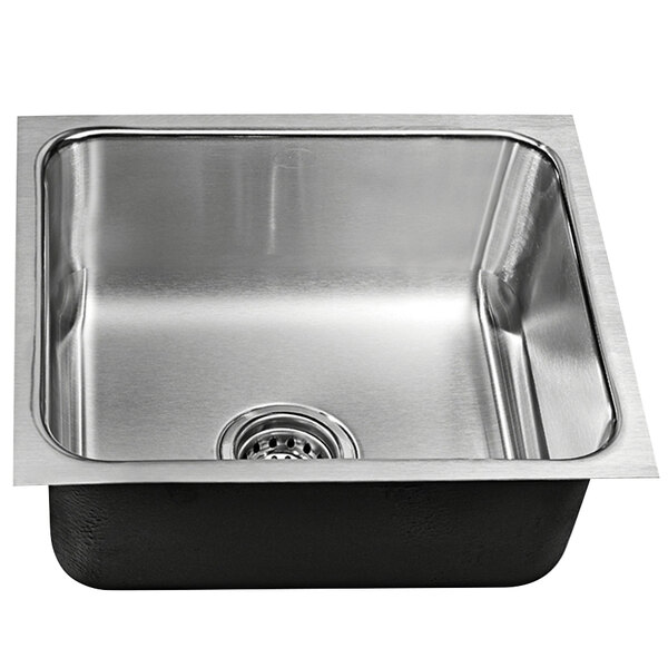 Just Manufacturing US-1114-A 1 Compartment Stainless Steel Undermount Sink Bowl - 12" x 9" x 6"
