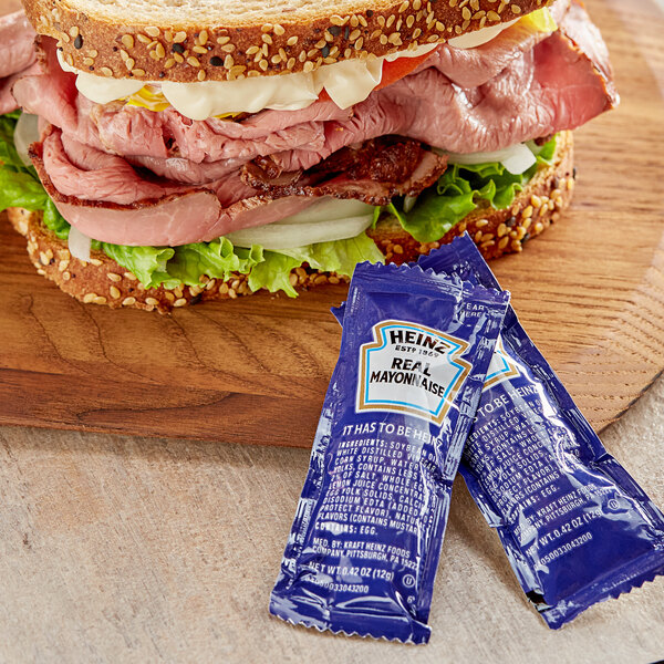 Heinz 12 Gram Mayonnaise Portion Packets 200/Case