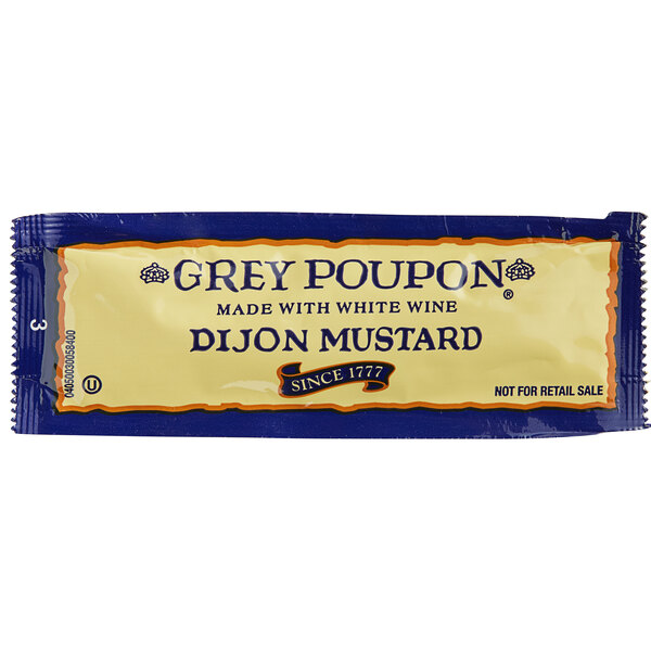 Grey Poupon Dijon Mustard Portion Packets 200/Case