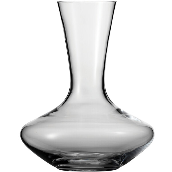 A Schott Zwiesel Classico clear glass decanter with a neck.