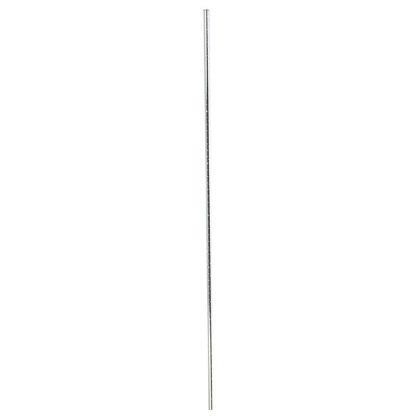 A Metro Super Erecta chrome wire post with black lines on a white background.