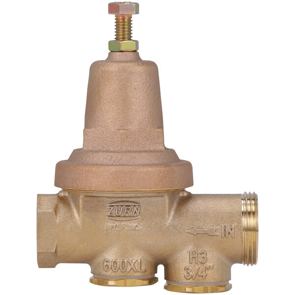Zurn 34-600XL 3/4" Single Union Water Pressure Reducing Valve with Integral By-Pass Check Valve and Strainer