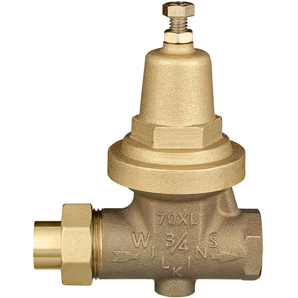 Zurn 34-70XLC 3/4" Single Union Copper Sweat Connection Water Pressure Reducing Valve with Strainer