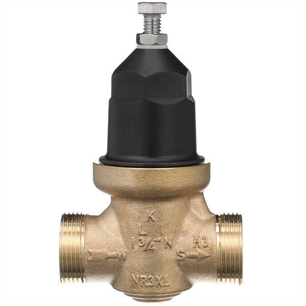 Zurn 34-NR3XL 3/4" Single Union Water Pressure Reducing Valve with Integral By-Pass Check Valve and Strainer