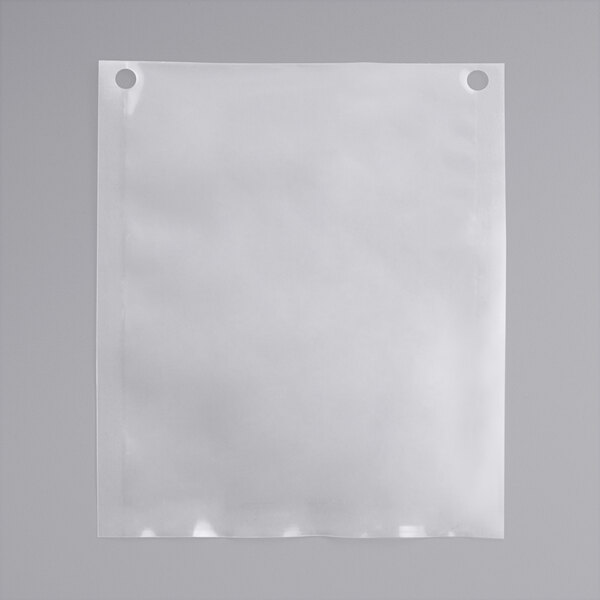 A white paper with holes in it.