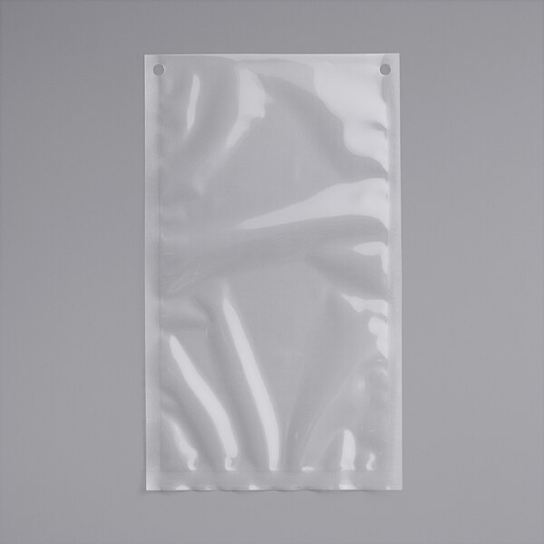 VacPak-It chamber vacuum packaging pouch with holes on a white background.