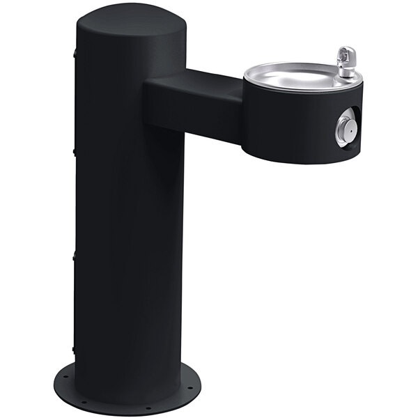 Zurn Elkay LK4410BLK Black NonFiltered Outdoor Pedestal Drinking