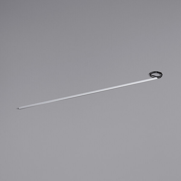 An Avantco LED light strip with a metal rod and a ring on the end.