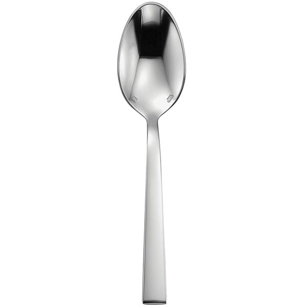 A Sant'Andrea Elevation stainless steel tablespoon with a silver handle.