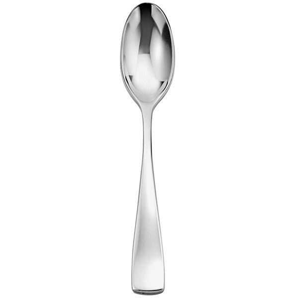 A Sant'Andrea Reflections stainless steel dinner spoon with a silver handle.