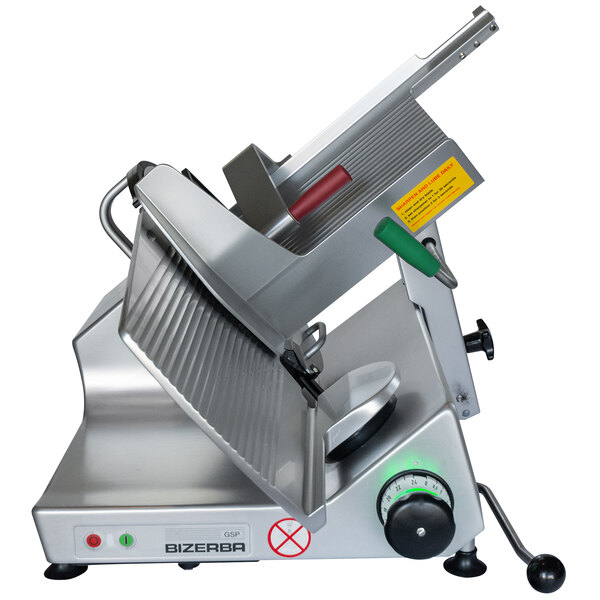 Bizerba GSP HD MAX-1 Maximum Security Series 13" Heavy-Duty Automatic Gravity Feed Meat Slicer with Security Fasteners - 1/2 hp, 120V