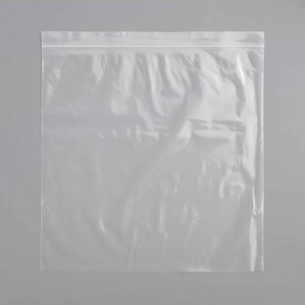 A Clear Line plastic bag with a seal top.