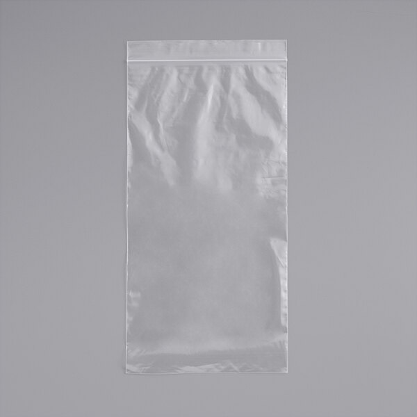 A clear plastic bag with a zipper.