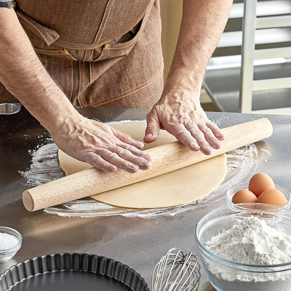 Tapered French Rolling Pin (Rubberwood, 20")
