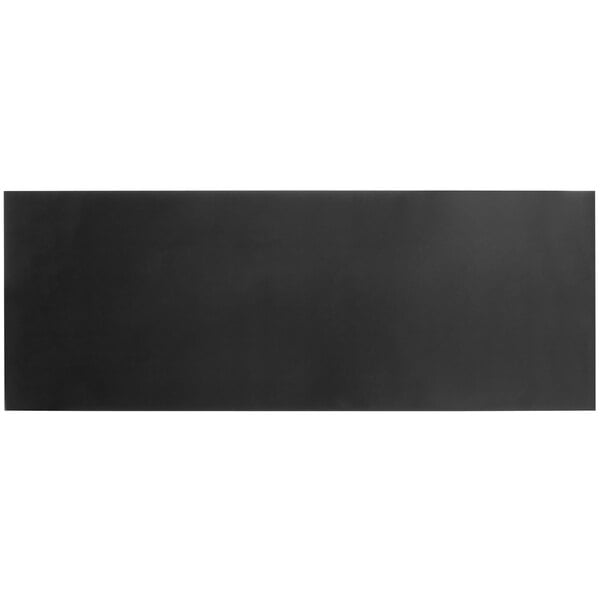 A black rectangular object with white text.