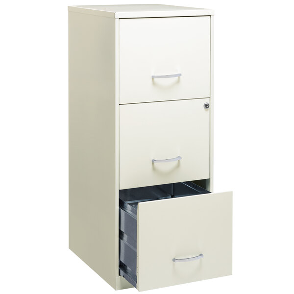 Hirsh Industries 22618 Space Solutions SOHO Pearl White ThreeDrawer