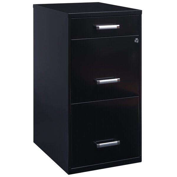 Hirsh 20990 Space Solutions SOHO Black Three-Drawer Vertical