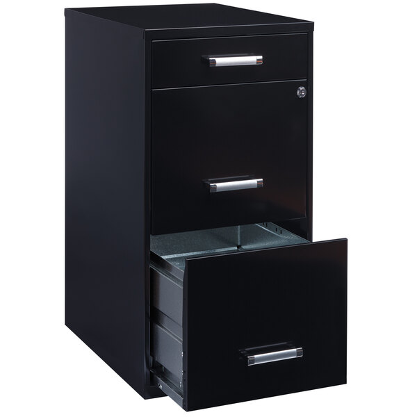 Hirsh Industries 20990 Space Solutions SOHO Black ThreeDrawer Vertical