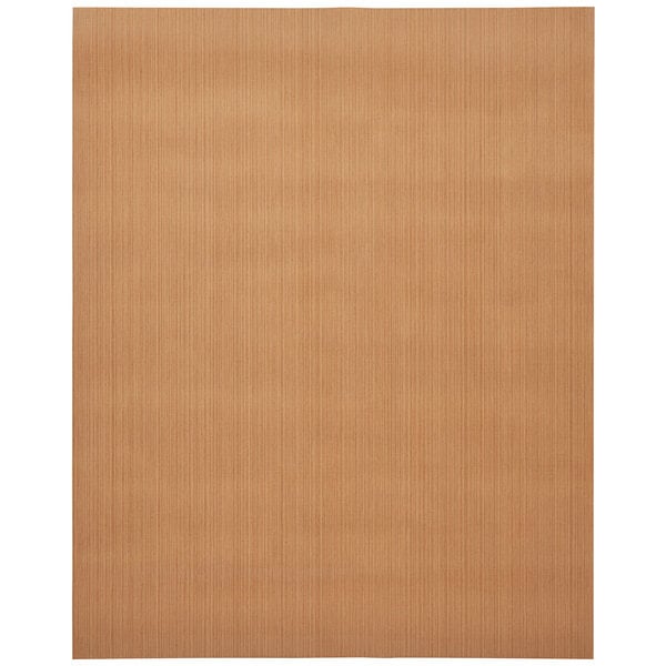 Two brown rectangular Prince Castle non-stick release sheets on a white background.