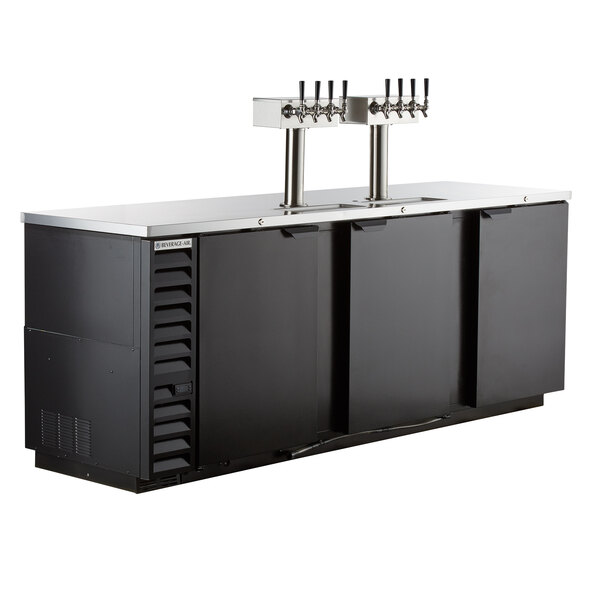 BeverageAir DD94HC1BALT144 (2) Four Tap Kegerator Beer Dispenser