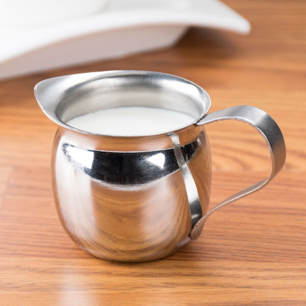 Bell-Shaped Serving Cream Pitcher 2 Pack 90 ml 3-Ounce Stainless Steel Bell Creamer 