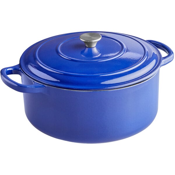 Valor 9.5 Qt. Galaxy Blue Enameled Cast Iron Dutch Oven