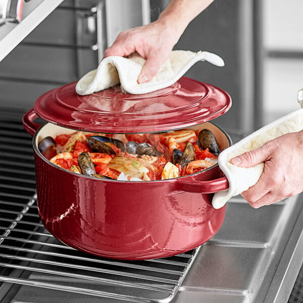 Enameled Cast Iron 9 1/2 Round Dutch Oven - Red