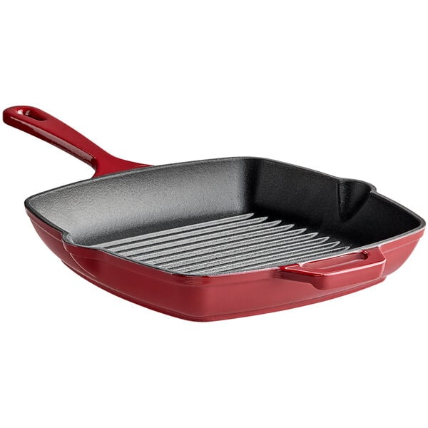 Valor 10 x 10 Square Merlot Enameled Cast Iron Grill Pan