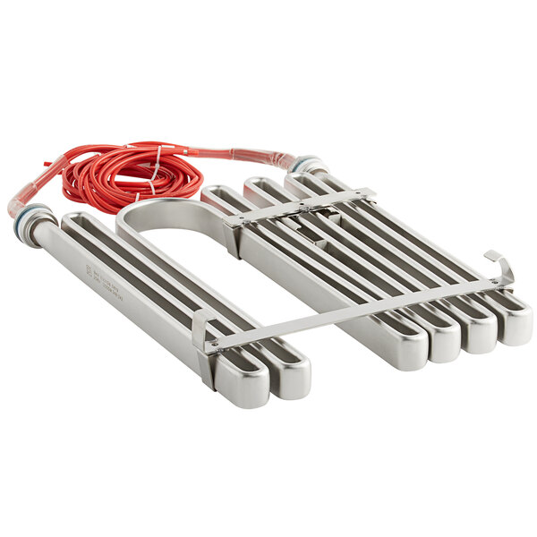 The Avantco heating element for an electric floor fryer with red wires.