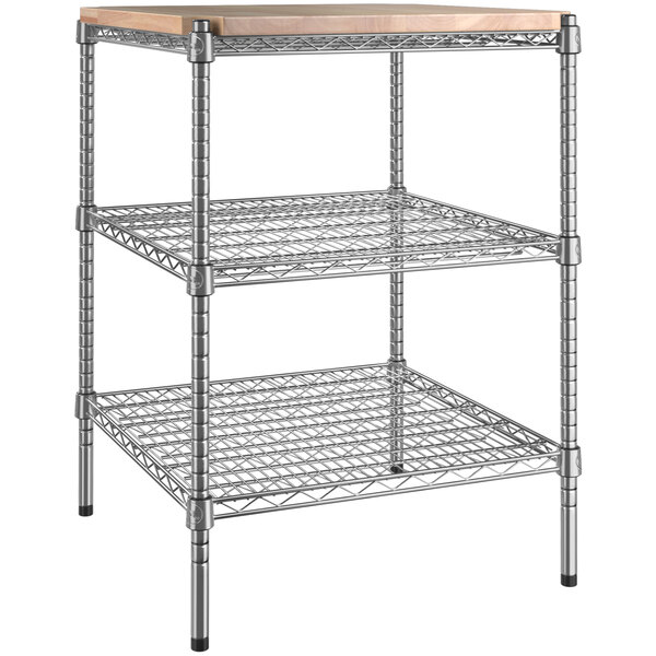 Regency Hardwood Cutting Board Insert for Wire Shelving 24" x 24" x 1"