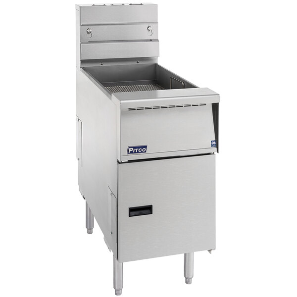 A Pitco Solstice bread and batter cabinet fry dump station on a counter.