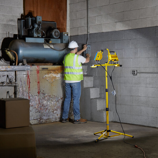 Voltec 0800730 LED Work Light with Dual Heads, Extendable Tripod, and