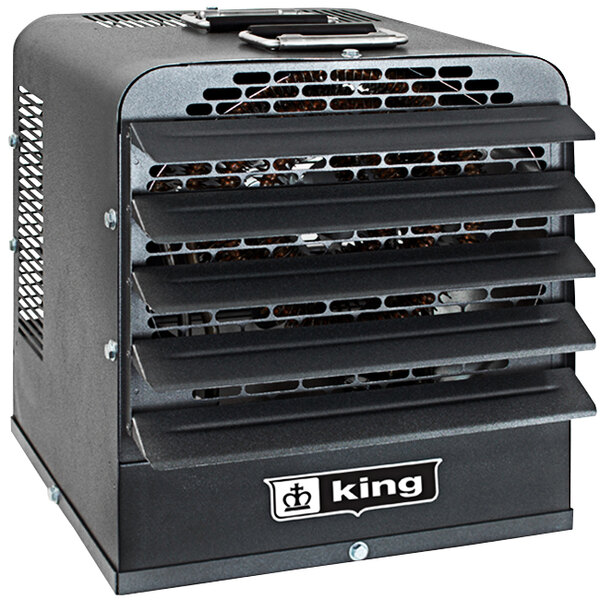 A black King portable unit heater with vents.