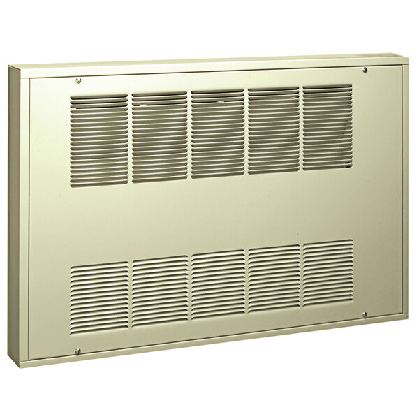 A white King Electric surface mount cabinet heater with a vent.