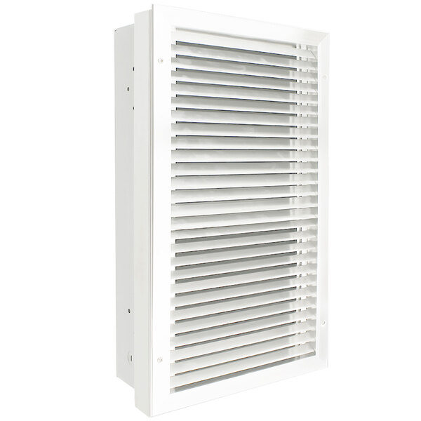 A white rectangular King Electric industrial heater with black lines.