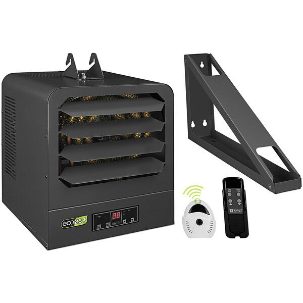 King Electric KB2405-1-ECO2S-PLUS 2-Stage Portable Unit Heater with  Mounting Bracket, Temperature Sensor,