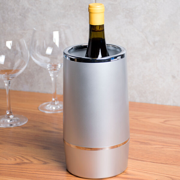 American Metalcraft WCFS462 Silver Acrylic Wine Cooler