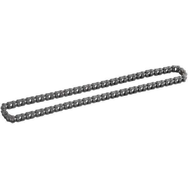 A pair of chain links on a white background.