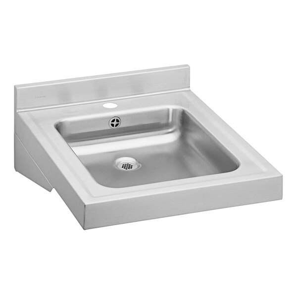 Elkay WCL1923OSD0 Sturdibilt Walk Hung Single Bowl ADA Lavatory Sink with No Faucet Holes - 16" x 13 1/2" x 4" Bowl