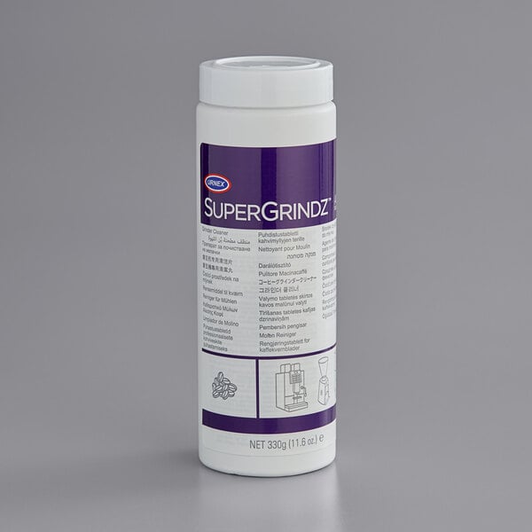 Urnex 17-A01-UX330-12 11.6 oz. SuperGrindz Coffee / Superautomatic Espresso Grinder Cleaner Granules